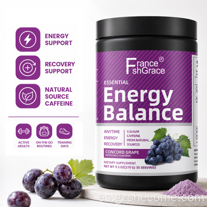 Recuperación previa al entrenamiento en polvo Shecome Energy Balance